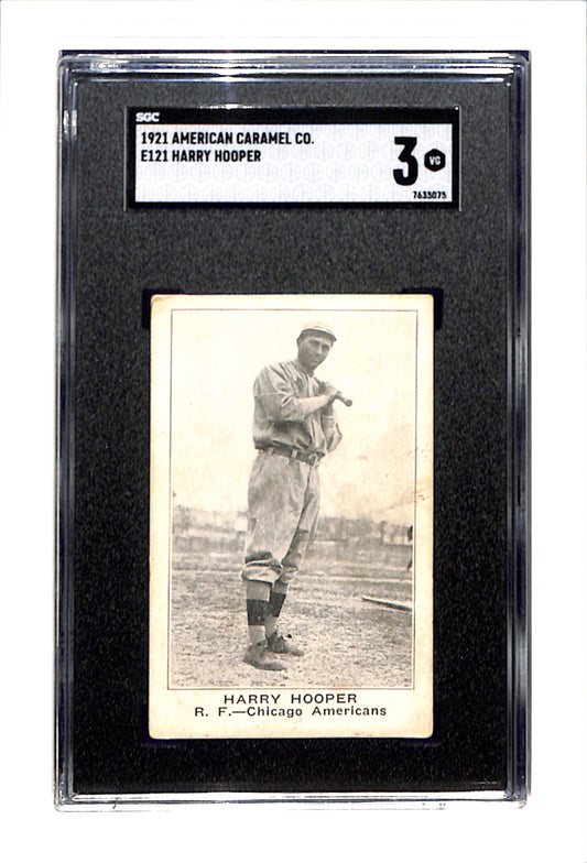 1921 E121 American Caramel Harry Hooper HOF SGC 3 SN 7635075