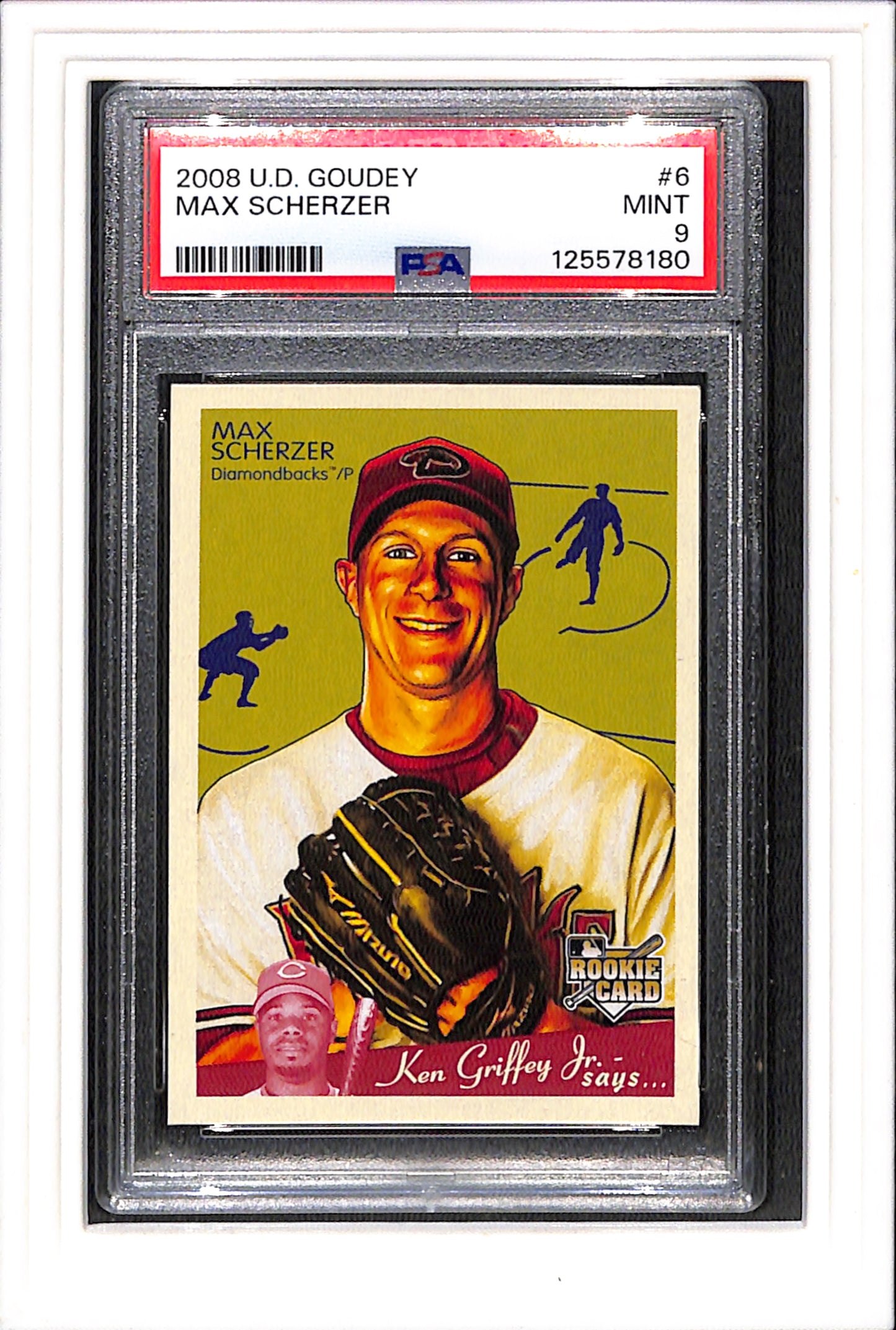 2008 Upper Deck Goudey #6 Max Scherzer PSA 9 SN 125578180