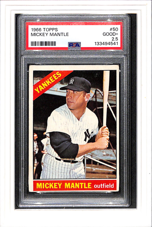1966 Topps #50 Mickey Mantle PSA 2.5 SN 133494541