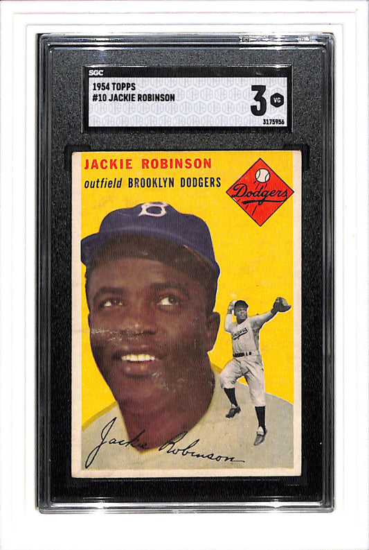1954 Topps #10 Jackie Robinson SGC 3 SN 3175956