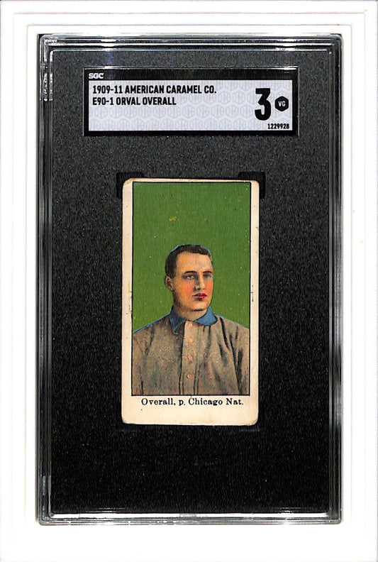 1909-11 American Caramel Co. (E90-1) # Orval Overall SGC 3 SN 1229928
