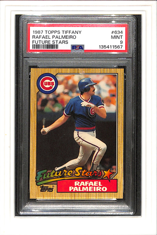 1987 Topps Tiffany #634 Rafael Palmeiro Future Stars PSA 9 SN 135411567