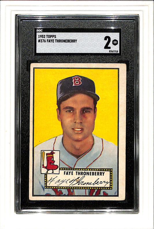 1952 Topps #376 Faye Throneberry SGC 2 SN 0767715