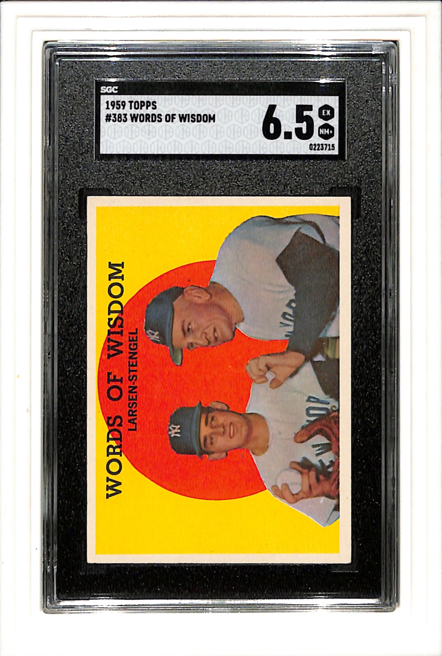 1959 Topps #383 Words Of Wisdom SGC 6.5 SN 0223715