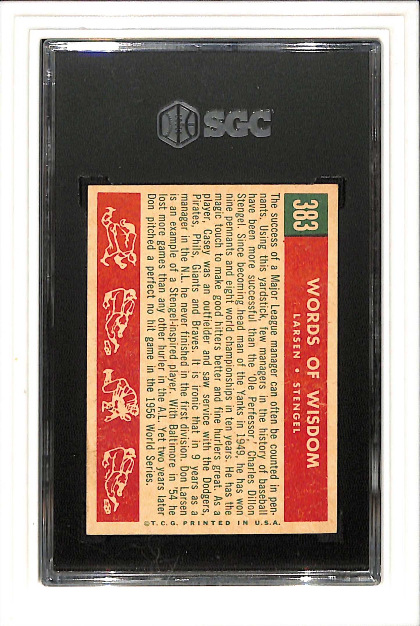 1959 Topps #383 Words Of Wisdom SGC 6.5 SN 0223715