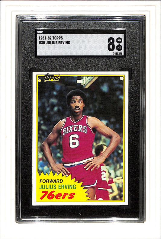 1981-82 Topps #30 Julius Erving SGC 8 SN 7435278