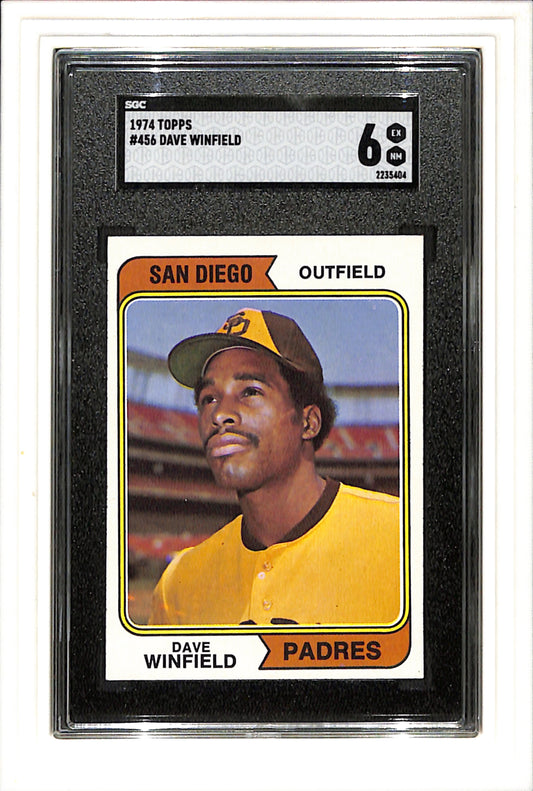 1974 Topps #456 Dave Winfield SGC 6 SN 2235404