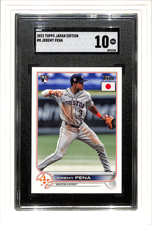 2022 Topps Japan Edition #8 Jeremy Pena SGC 10 SN 2893258