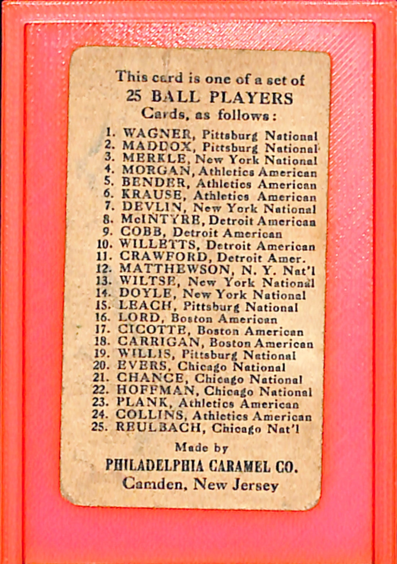 1909 E95 Philadelphia Caramel Harry Krause F/G