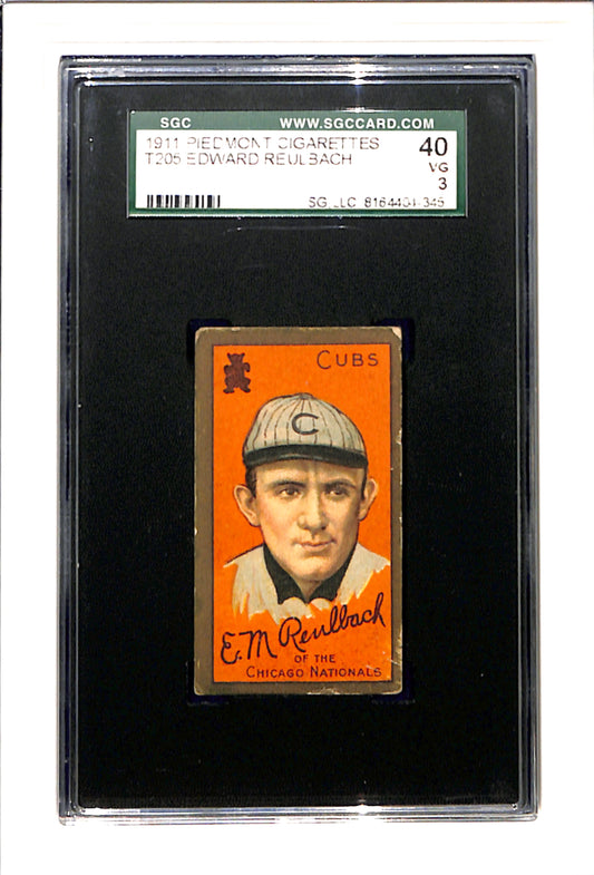 1911 T205 Edward Reulbach SGC 3 Piedmont
