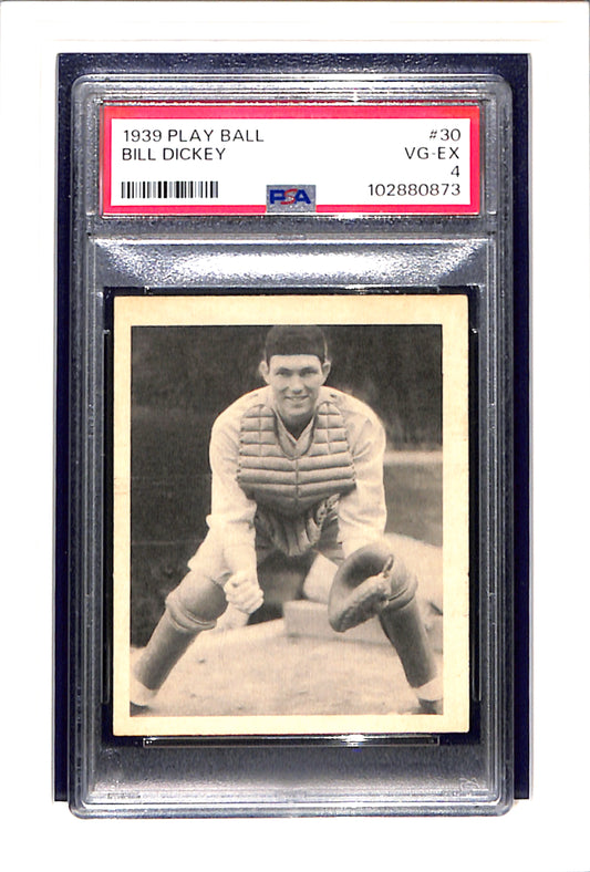 1939 Play Ball #30 Bill Dickey PSA 4 SN 102880873