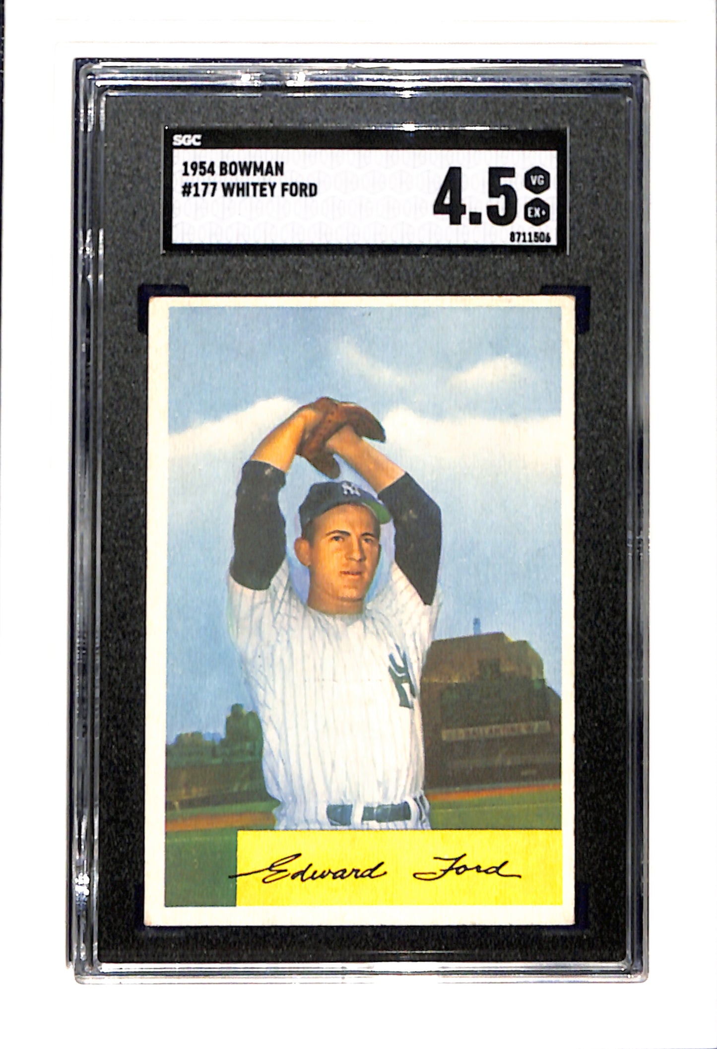 1954 Bowman #177 Whitey Ford SGC 4.5 SN 8711506