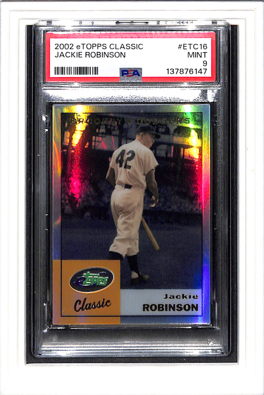 2002 Etopps Classic #ETC16 Jackie Robinson PSA 9 SN 137876147