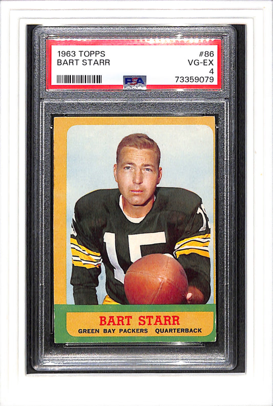 1963 Topps #86 Bart Starr PSA 4 SN 73359079