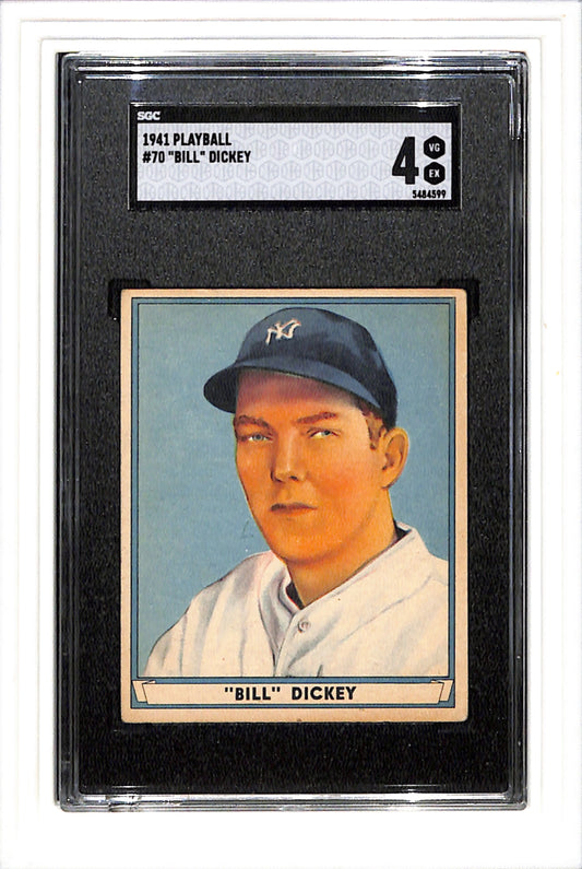 1941 Playball #70 Bill Dickey SGC 4 SN 5484599
