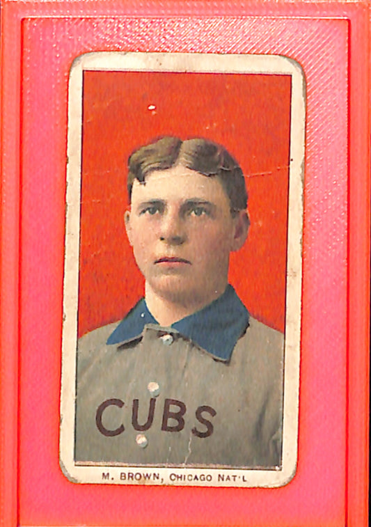 1909-11 T206 Mordecai Brown SC 150 LOW GRADE (creasing) HOF