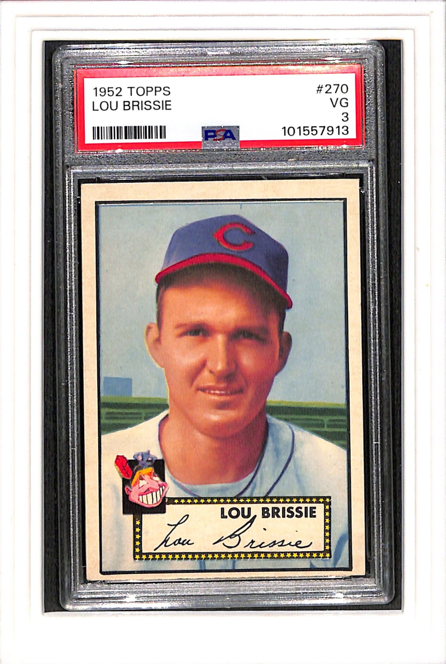 1952 Topps #270 Lou Brissie PSA 3 SN 101557913