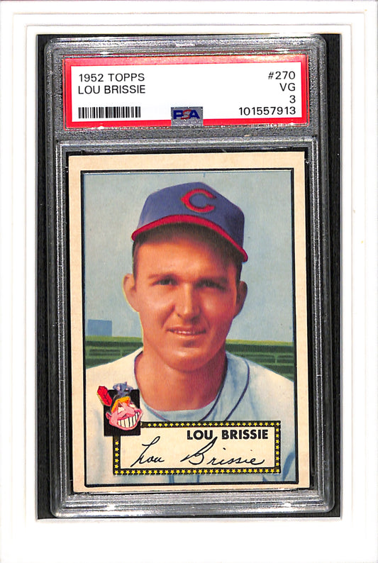 1952 Topps #270 Lou Brissie PSA 3 SN 101557913