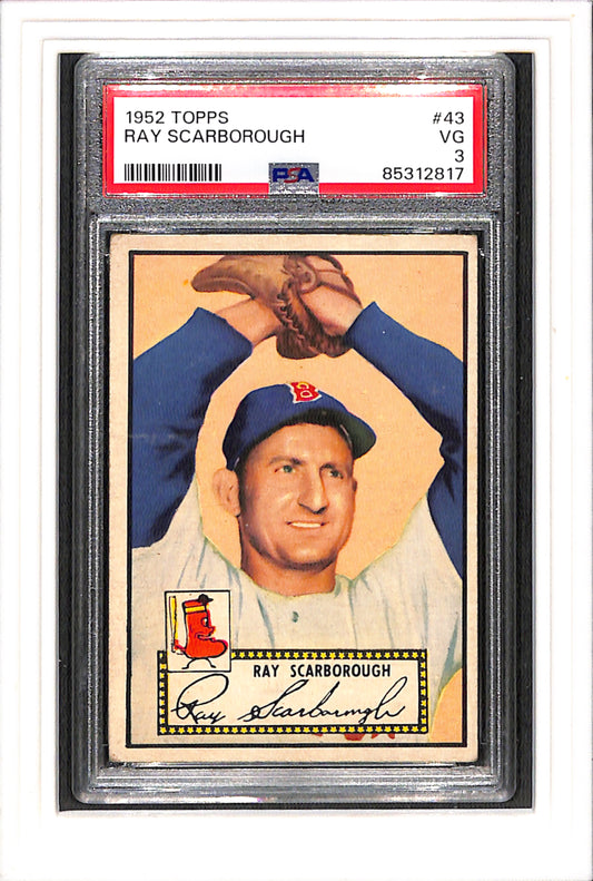 1952 Topps #43 Ray Scarborough PSA 3 SN 85312817