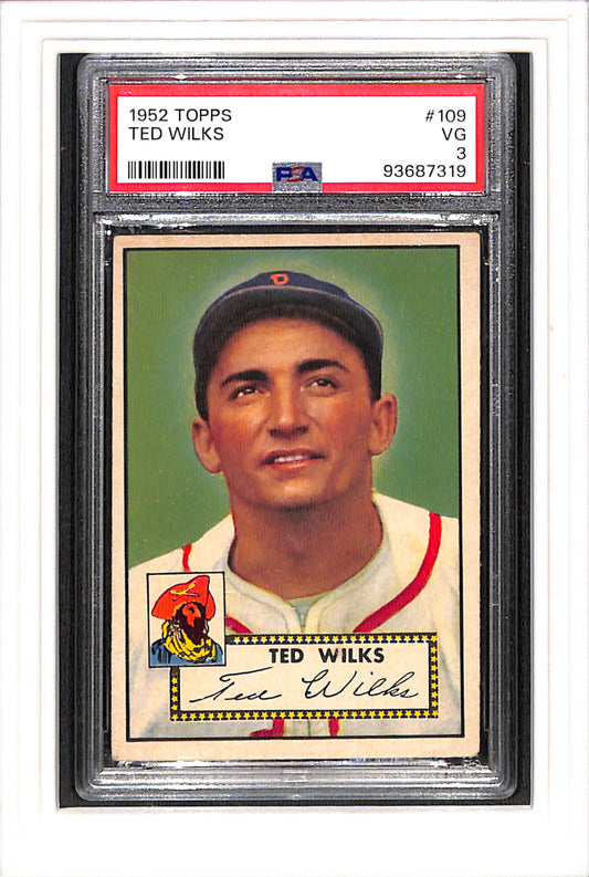 1952 Topps #109 Ted Wilks PSA 3 SN 93687319