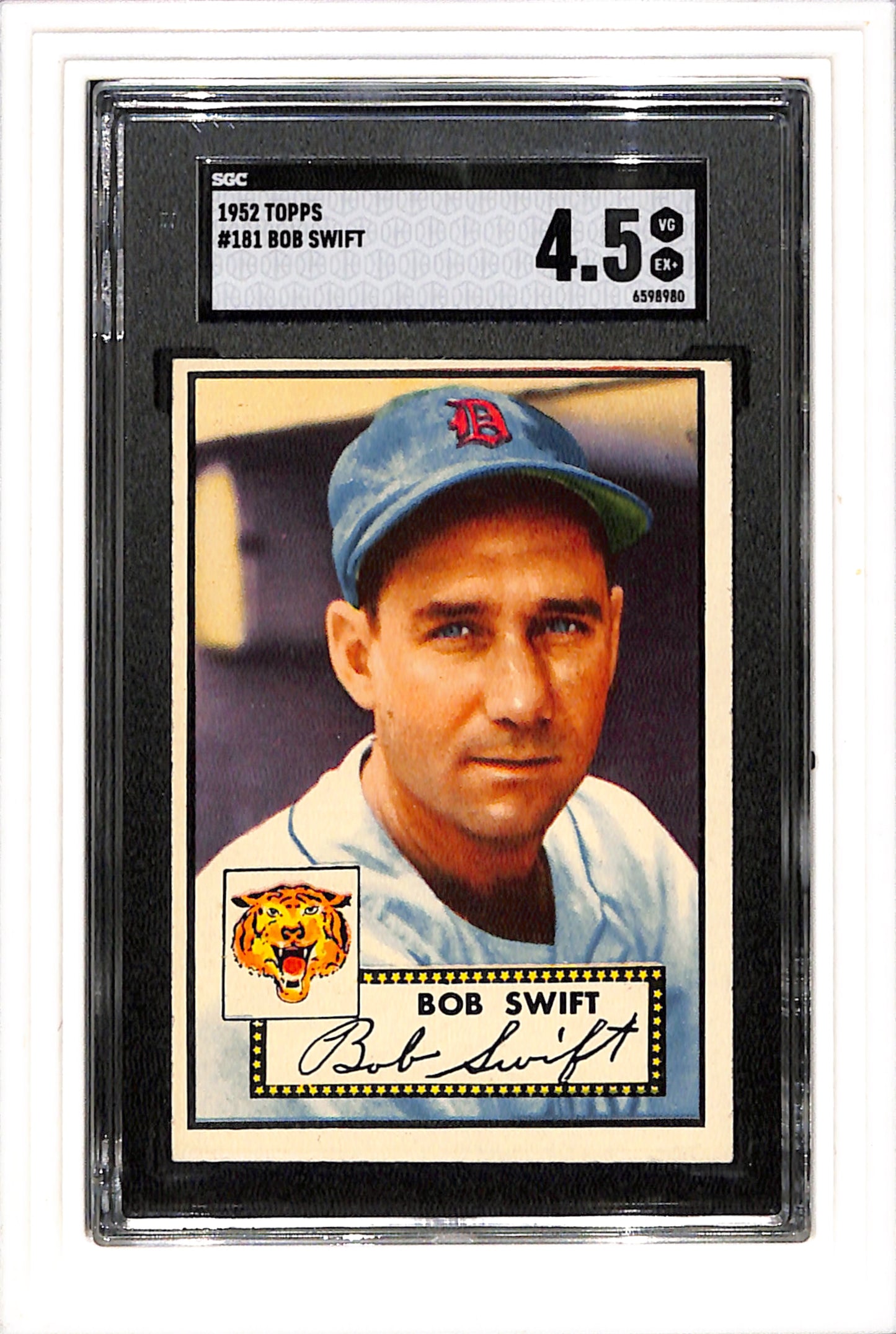 1952 Topps #181 Bob Swift SGC 4.5 SN 6598980