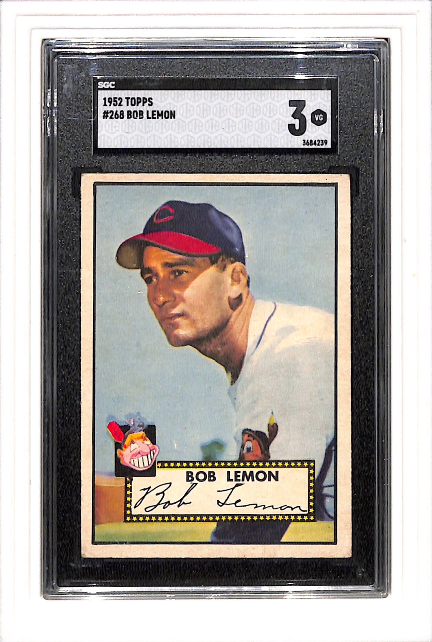 1952 Topps #268 Bob Lemon SGC 3 SN 3684239
