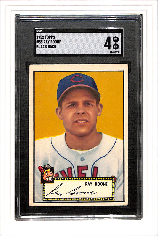 1952 Topps #55 Ray Boone Black Back SGC 4 SN 1145699