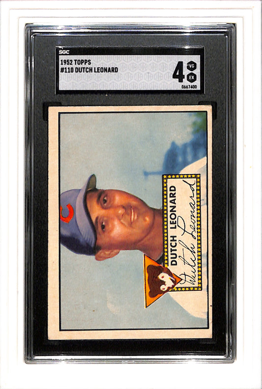 1952 Topps #110 Dutch Leonard SGC 4 SN 0667400