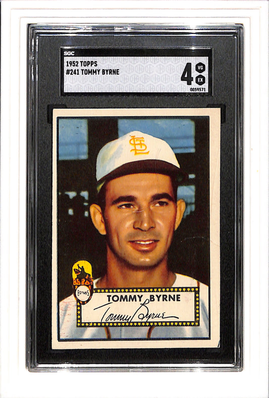 1952 Topps #241 Tommy Byrne SGC 4 SN 0059571