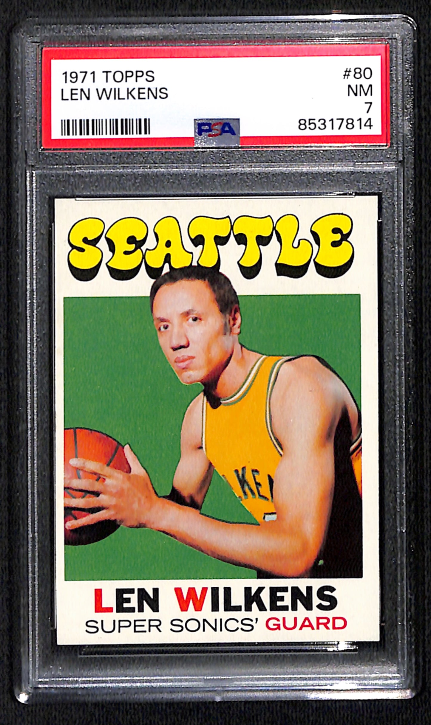 1971 Topps #80 Len Wilkens PSA 7
