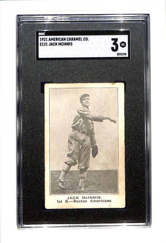 1921 E121 American Caramel Jack Mcinnis SGC 3 SN 2093298