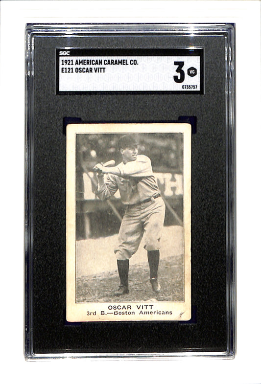 1921 E121 American Caramel Oscar Vitt SGC 3 SN 0735757