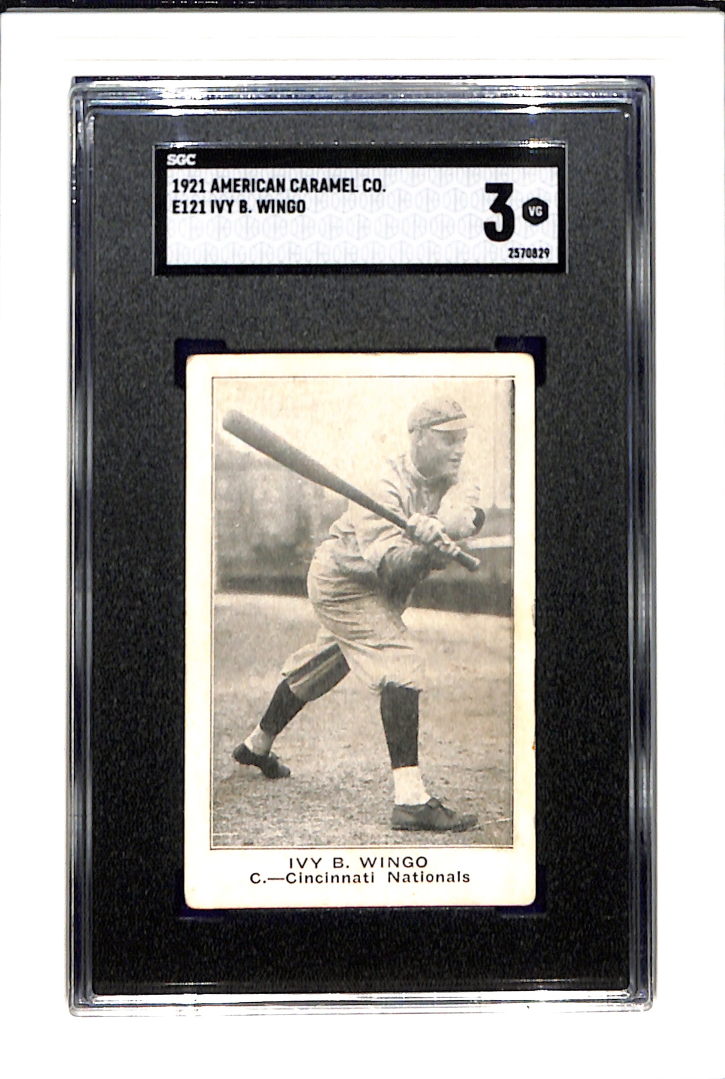 1921 E121 American Caramel Ivy B Wingo SGC 3 SN 2570829