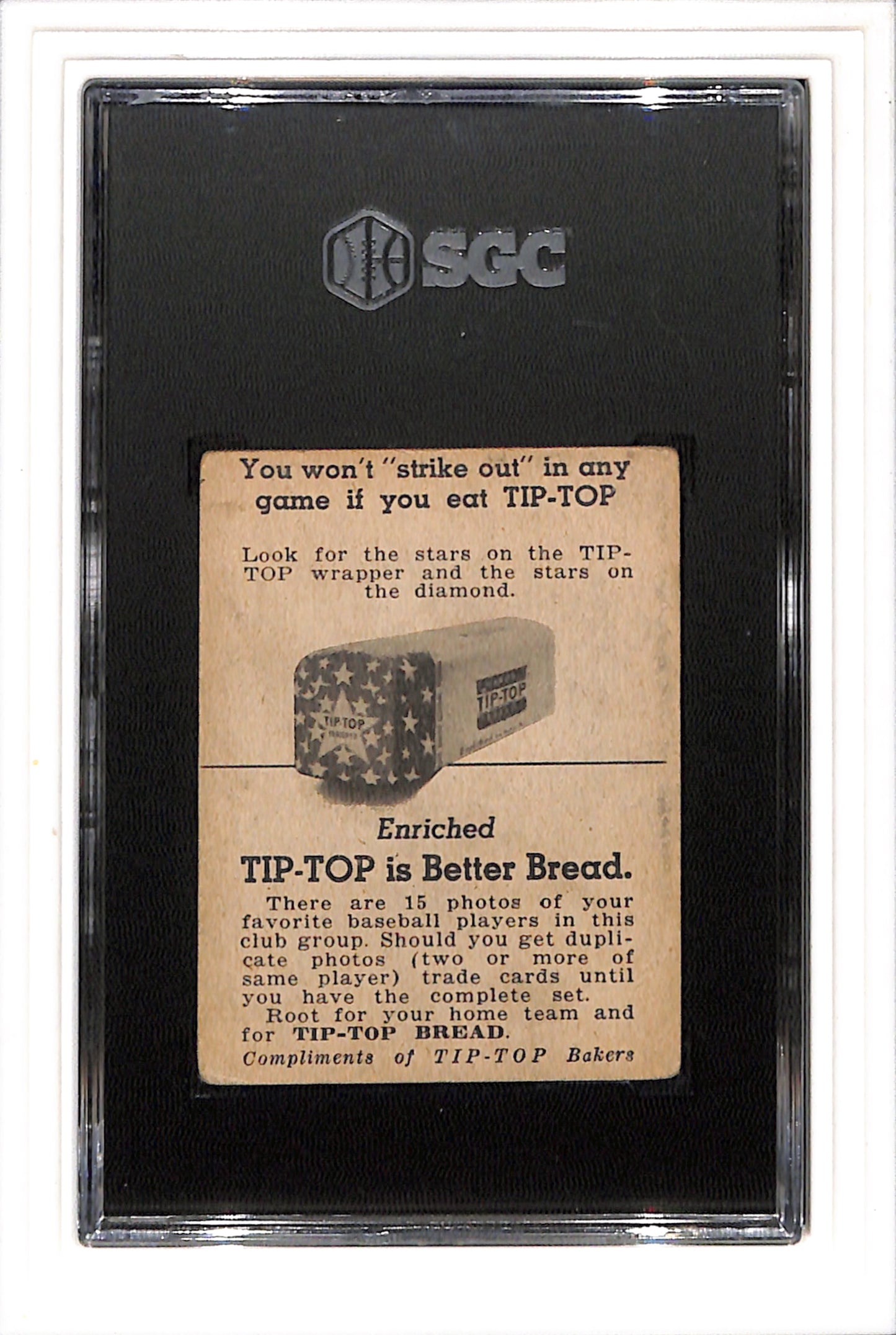 1947 Tip Top Bread # Marty Marion SGC 2.5 SN 4061646