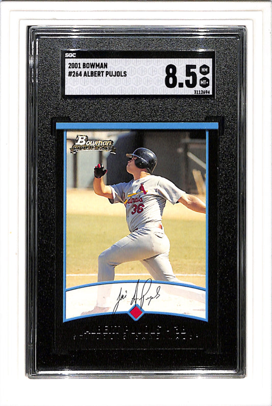 2001 Bowman #264 Albert Pujols SGC 8.5 SN 3112694