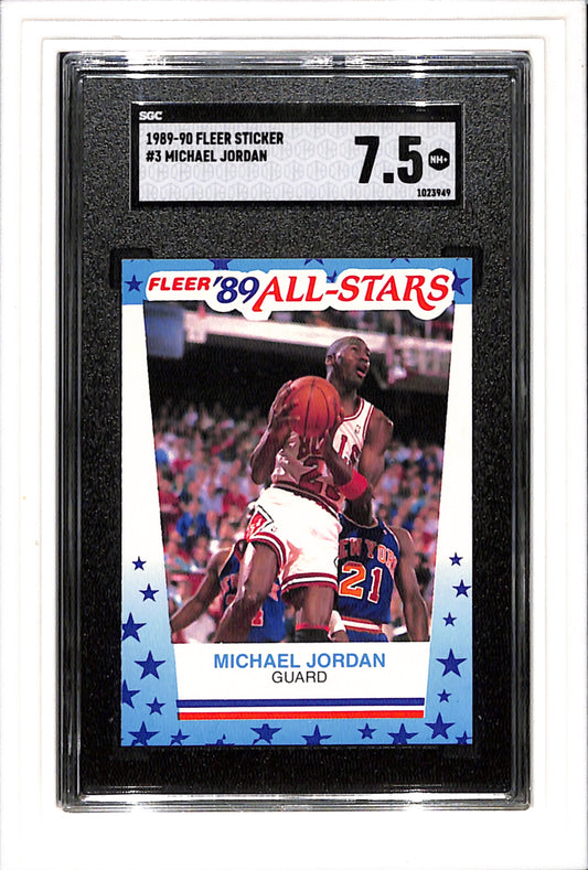1989-90 Fleer Sticker #3 Michael Jordan SGC 7.5 SN 1023949