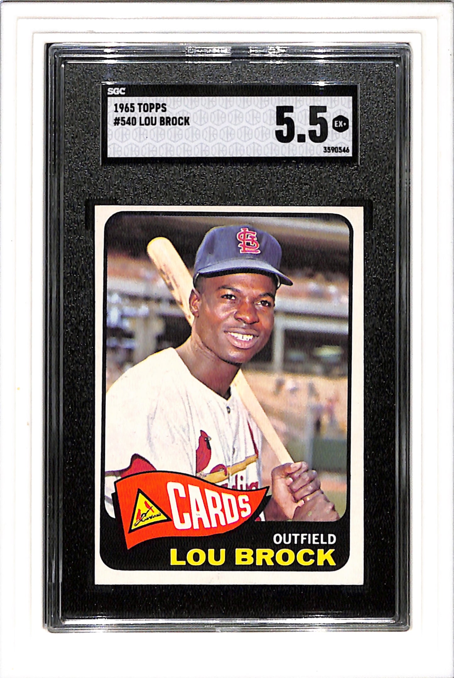 1965 Topps #540 Lou Brock SGC 5.5 SN 3590546