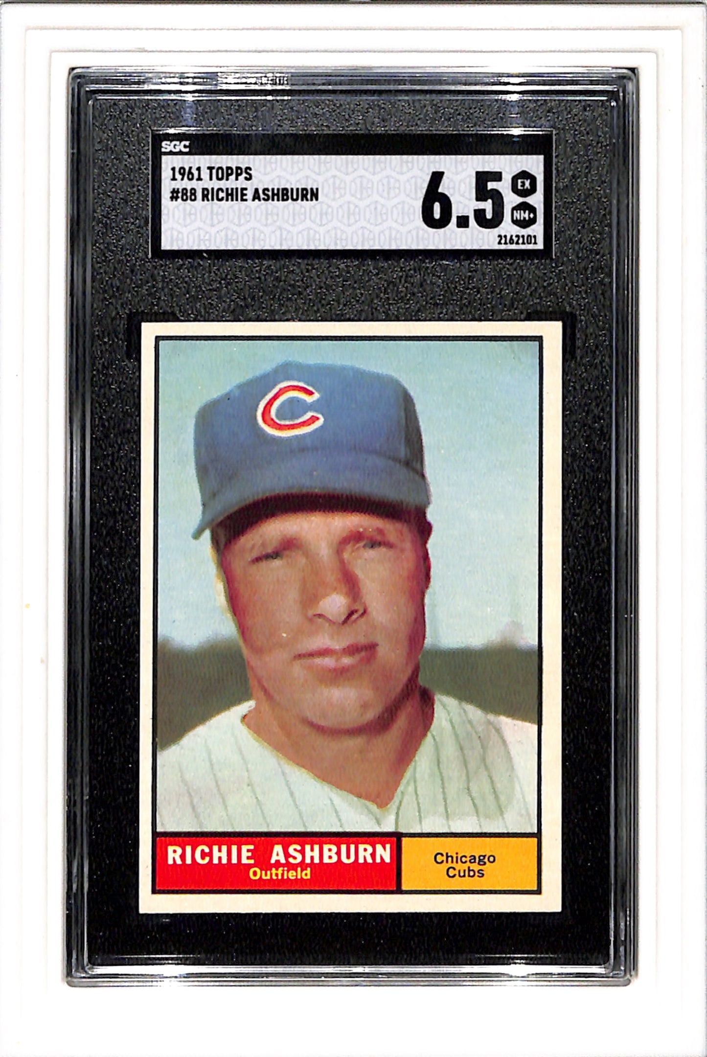 1961 Topps #88 Richie Ashburn SGC 6.5 SN 2162101 SHARP!