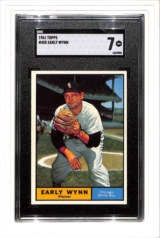 1961 Topps #455 Early Wynn SGC 7 SN 6469586 SHARP!