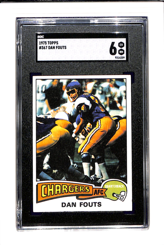 1975 Topps #367 Dan Fouts SGC 6 SN 9314259