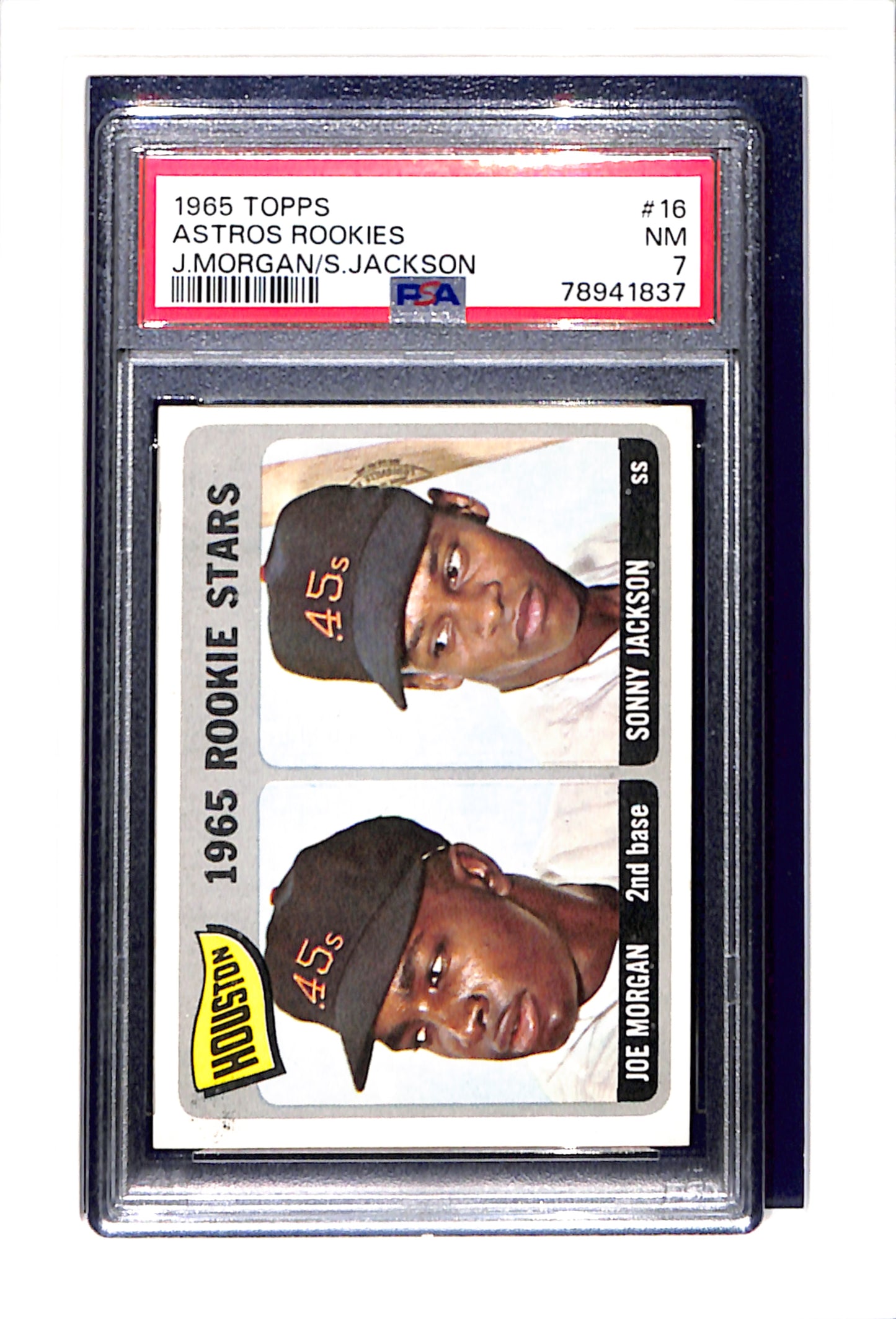 1965 Topps #16 Astros Rookies Morgan PSA 7 SN 78941837