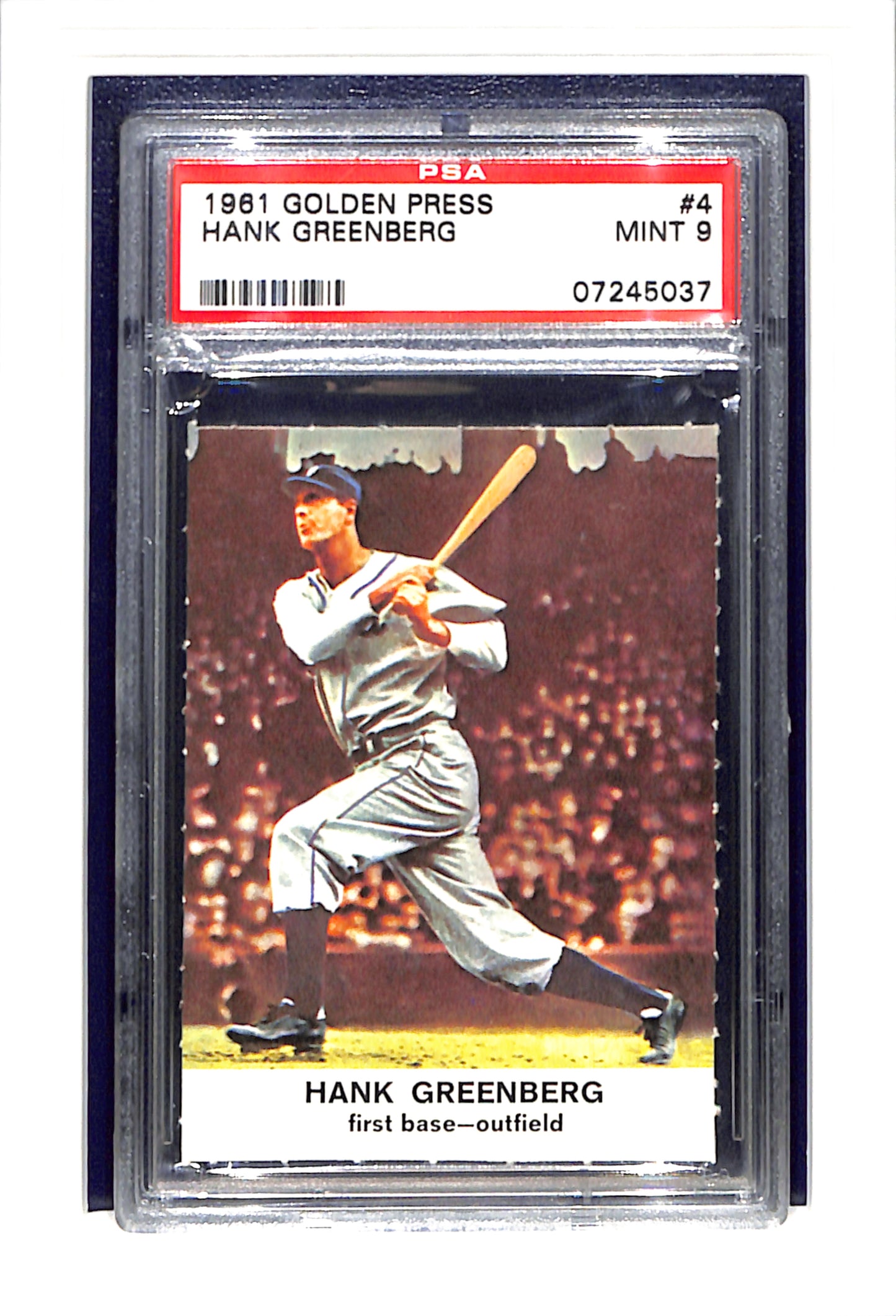 1961 Golden Press #4 Hank Greenberg PSA 9 Detroit Tigers SN 07245037