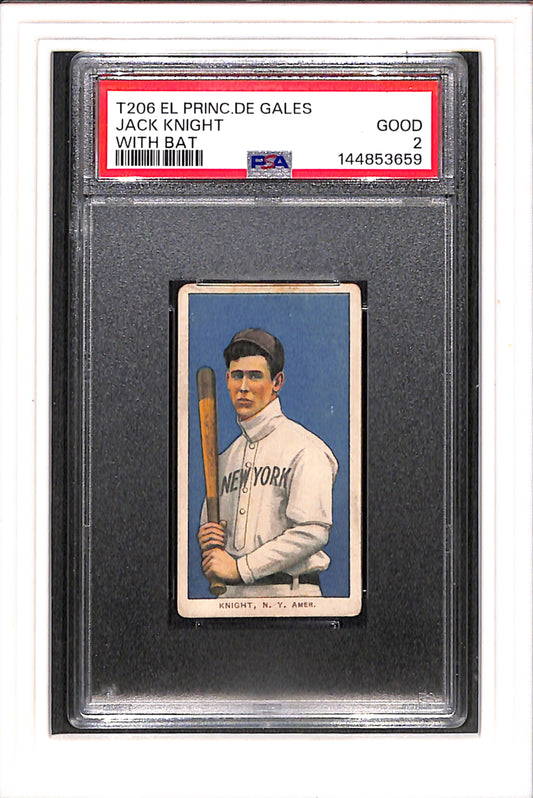 1909-11 T206 El Principe De Gales Jack Knight With Bat PSA 2 SN 144853659