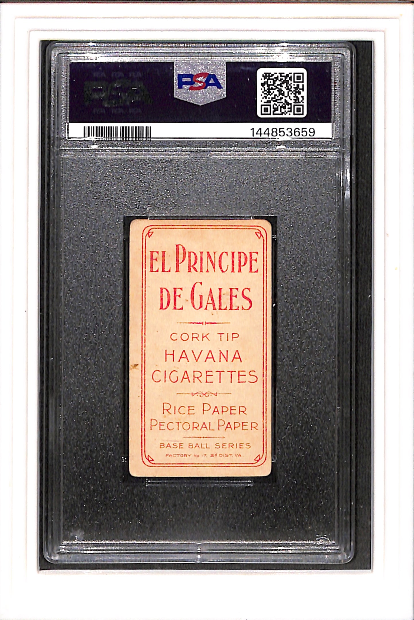 1909-11 T206 El Principe De Gales Jack Knight With Bat PSA 2 SN 144853659