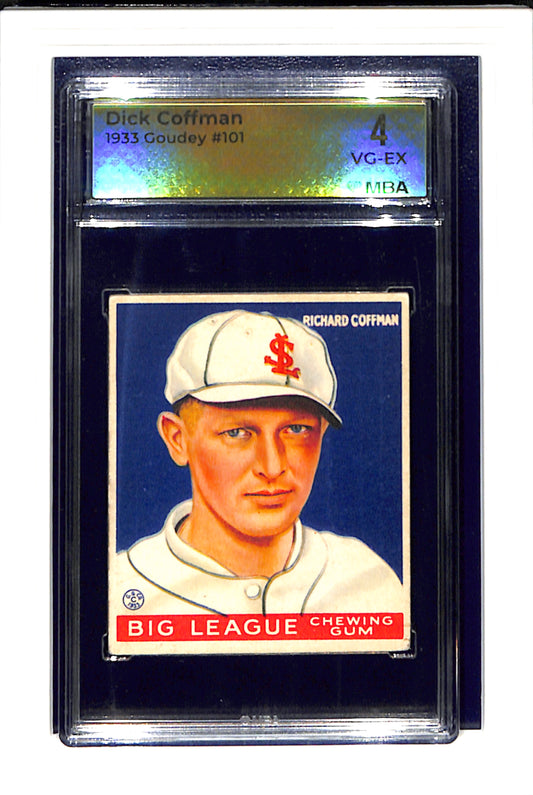 1933 Goudey #101 Dick Coffman MBA 4 VG-EX