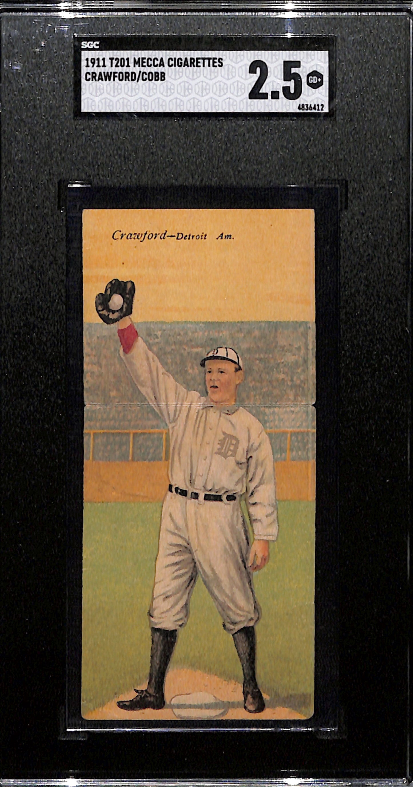 1911 T201 Mecca Double Folders Ty Cobb Sam Crawford HOFers SGC 2.5