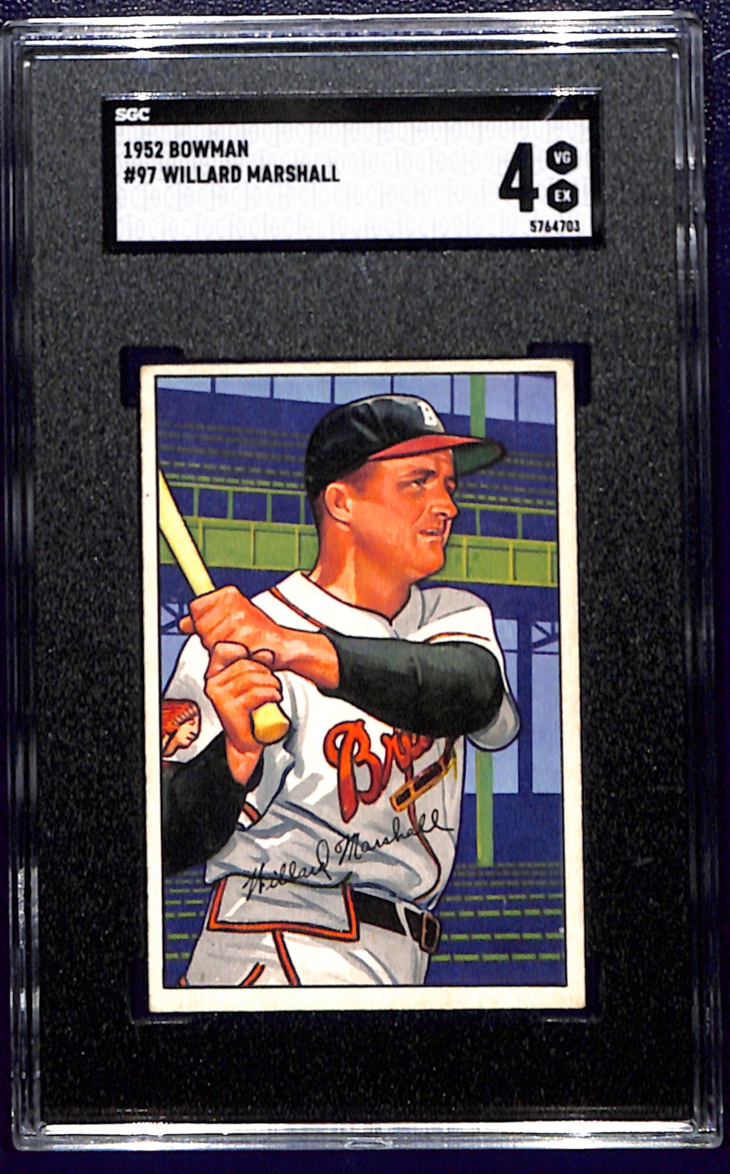 1952 Bowman #97 Willard Marshall SGC 4