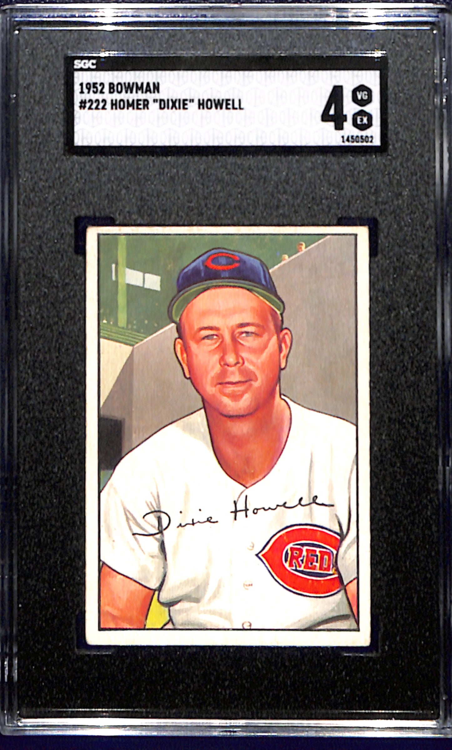 1952 Bowman #222 Homer Dixie Howell SGC 4