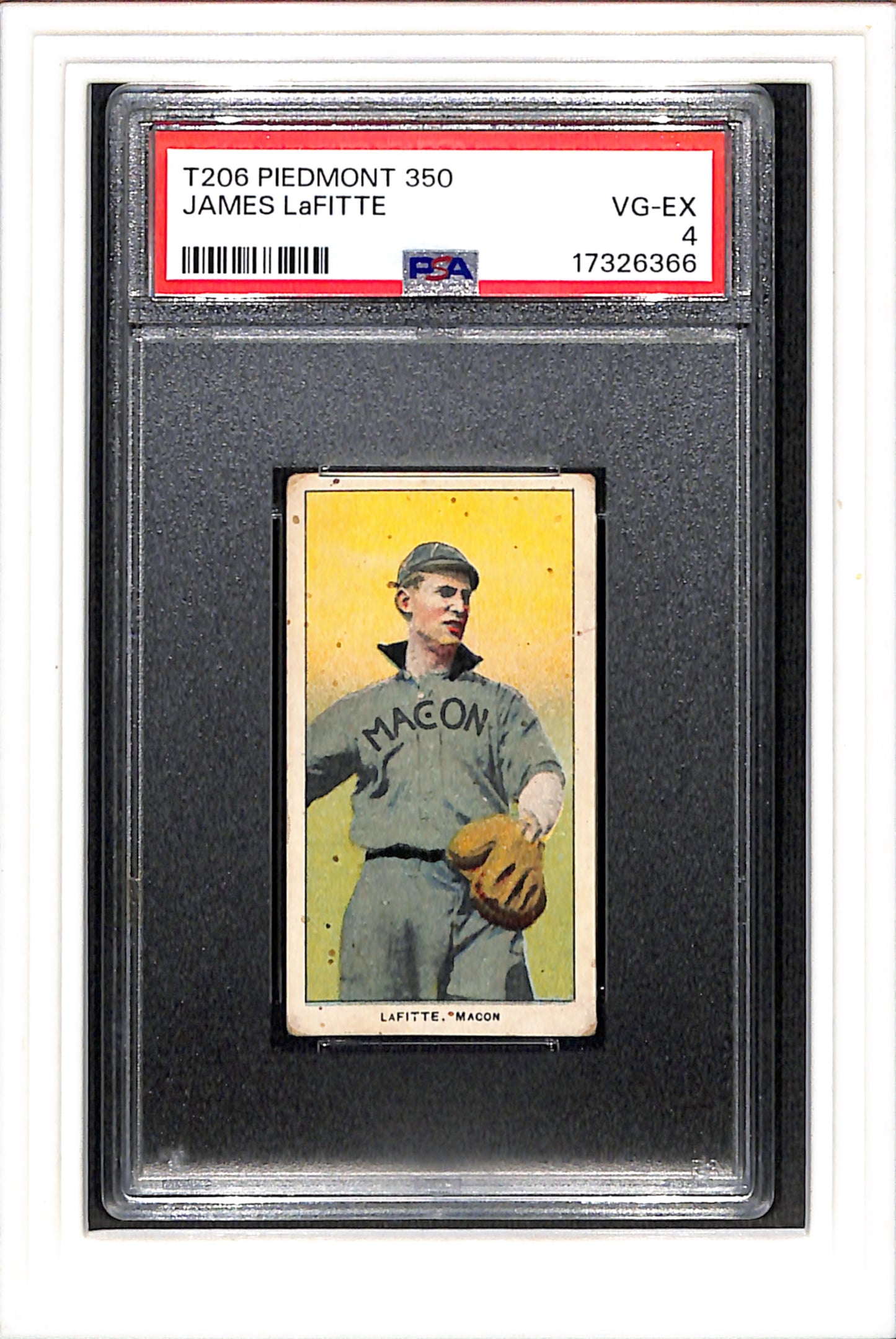 1909-11 T206 James Lafitte Piedmont 350 PSA 4 SN 17326366