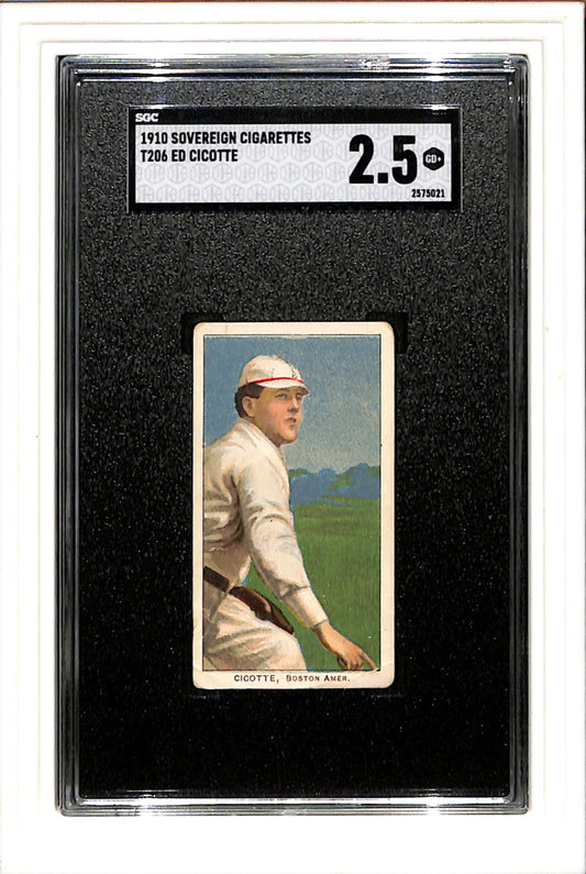 1910 T206 Ed Cicotte Sovereign SGC 2.5 SN 2575021